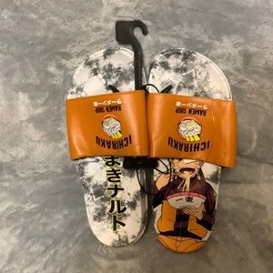 New Naruto Shippuden Ichiraku Ramen Shop Men's Slide Sandals, ORIGINAL, NWT